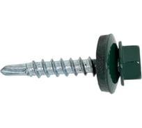 Кровельный саморез Стройметиз 4,8х28 зеленый мох RAL 6005 уп. 60 шт. коробка с окном средняя 2130014