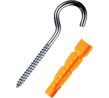 Шуруп-полукольцо Стройметиз 5,0х65 с унив.дюбелем 8х52, уп.2 шт. европодвес 2930311