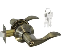 Ручка-защелка НОРА-М NEW стар.бронза ЗВ1-01 ключ/фикс. 15625