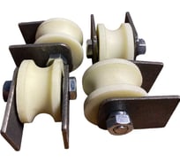 Ролик на пластинах 23 БОЛТА d 50 мм, под трубу 1/2 d 20 мм, 4 шт 2523