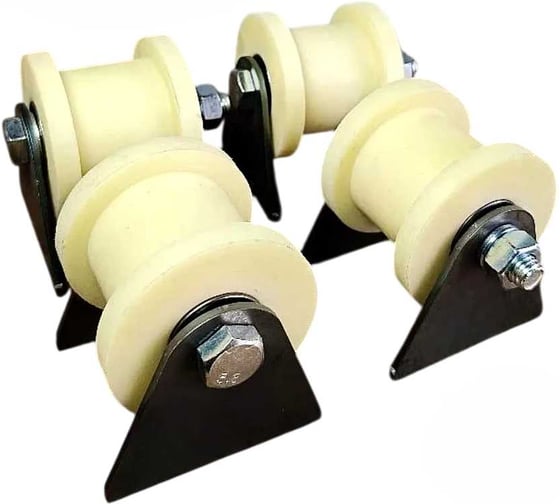 Ролик на пластинах 23 БОЛТА d 70 мм, под трубу 40x40,капролон 4 шт. 2716