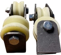 Ролик на пластинах 23 БОЛТА d40мм, под угол ,капролон 4 шт. 2414