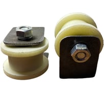 Ролик на пластинах 23 БОЛТА Р2527, d50 мм, под трубу 20x20, 2 шт. 22175
