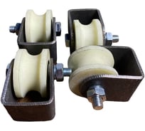 Ролик на платформе 23 БОЛТА 50 мм под трубу 1/2 d20мм,капролон,4шт 2524