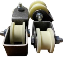 Ролик на платформе 23 БОЛТА d 50 мм, под трубу 20x20,капролон 4 шт. 2528