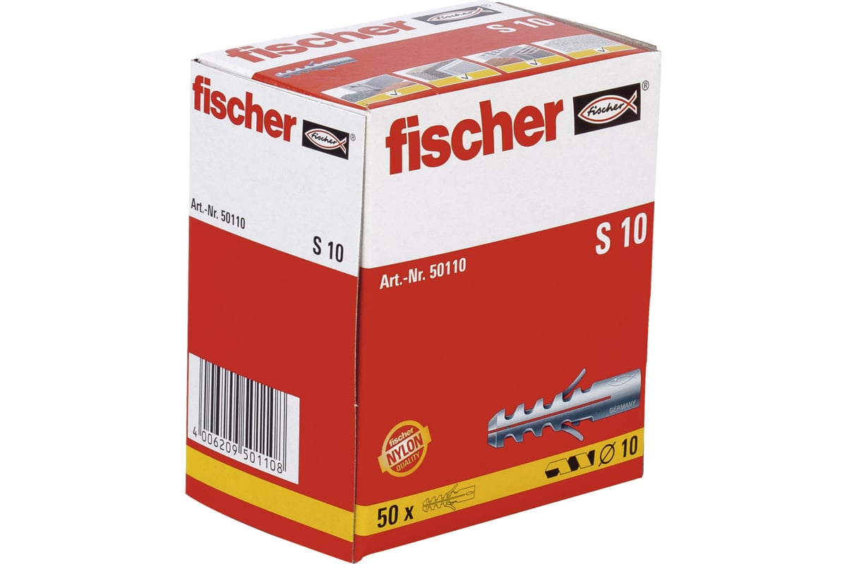 Дюбель Fischer S 10x50 50 шт 50110 - выгодная цена, отзывы ...