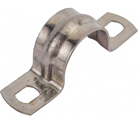 Металлическая двухлапковая скоба FORTISFLEX СМД INOX 16-17 мм 80134