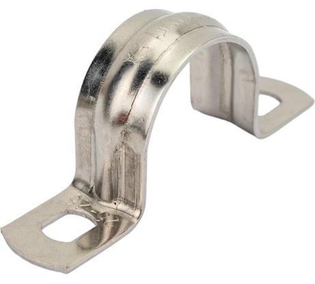 Металлическая двухлапковая скоба FORTISFLEX СМД INOX 25-26 мм 80137