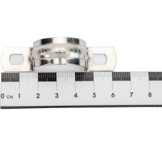 Металлическая двухлапковая скоба FORTISFLEX СМД INOX 25-26 мм 80137