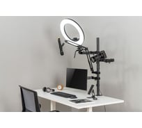 Кронштейн Digis DSM-DC41 настольный для студии 4 в 1, VESA макс. 100x100 нагрузка до 9 кг для монитора и до 7 кг для камеры и освещения 0 65624