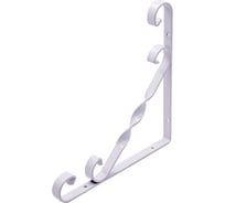 Уголок-кронштейн для полок РемоКолор декоративный, Орнамент, белый, 200x200 мм, 1 шт. 71-2-420