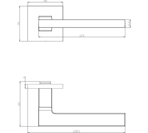 Фалевая ручка PIRUETTE KINETIC ATLAS L124 MATTE CHROME 34101125