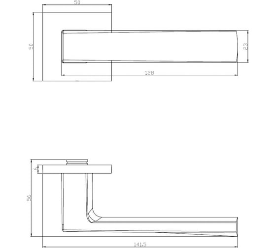 Фалевая ручка PIRUETTE KINETIC SUPRA L122 MATTE CHROME 34101122