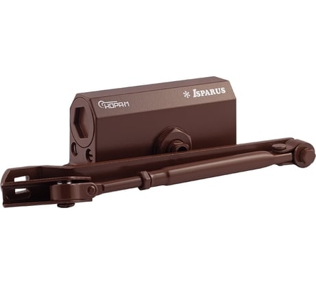 Дверной доводчик ISPARUS 410 морозостойкий, для дверей от 15 до 60 кг, коричневый 17200