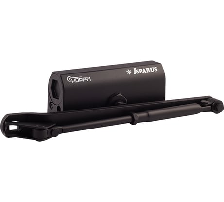 Дверной доводчик ISPARUS 440 морозостойкий, для дверей от 80 до 140 кг, черный 17206