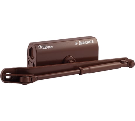 Дверной доводчик ISPARUS 440 морозостойкий, для дверей от 80 до 140 кг, коричневый 17205