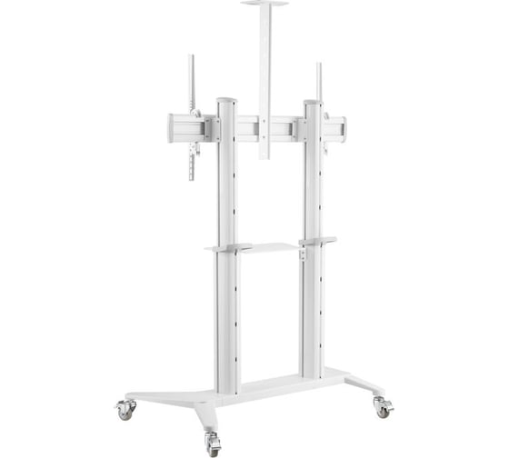 Стойка Digis DSM-P7106C мобильная для ТВ 55"-100" до 140 кг, VESA до 1000x600мм, Алюминий, белая, наклон -10/+5 61096 061096