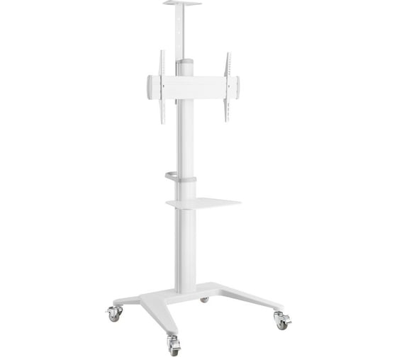 Стойка Digis DSM-P764C мобильная для ТВ 37"-70" до 70 кг, VESA до 600x400мм, Алюминий, белая, безынструментальный наклон -12/+5 61097 061097