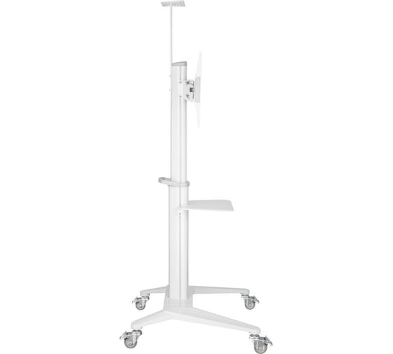 Стойка Digis DSM-P764C мобильная для ТВ 37"-70" до 70 кг, VESA до 600x400мм, Алюминий, белая, безынструментальный наклон -12/+5 61097 061097