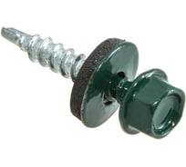 Кровельные саморезы с буром Стройбат 4,8x28 темно-зеленый 150 шт 203591