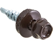 Кровельные саморезы с буром Стройбат 4,8x28 темно-коричневый 115790