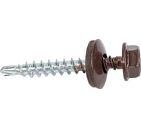 Кровельные саморезы с буром Стройбат 4,8x35 темно-коричневый 60 шт 203571