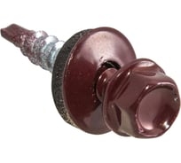 Кровельные саморезы с буром Стройбат 4,8x28 кирпич. красный 60 шт 304550