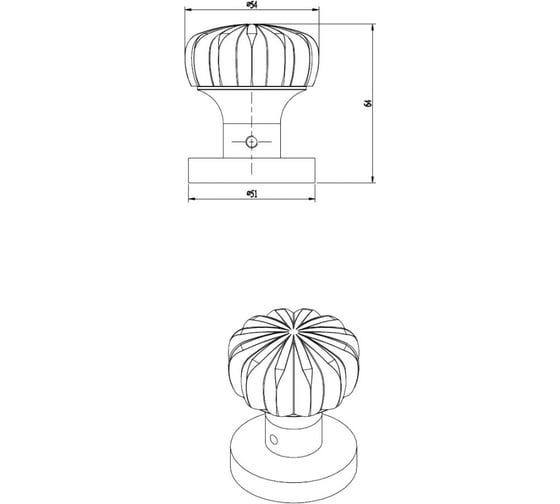 Фалевая ручка PIRUETTE VEGA L143 MATTE CHROME 34101103