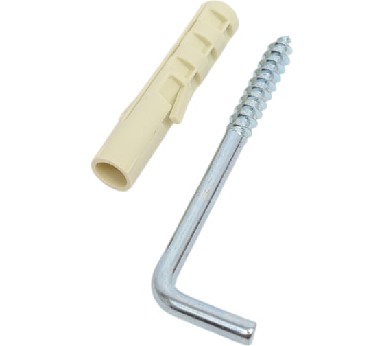 Шуруп-крюк (костыль) SORMAT 5x60, с дюбелем NAT 8, 4 шт. 9630290563