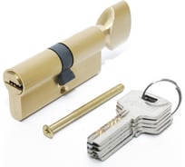 Цилиндровый механизм Pobedit ключ-защелка, золото, 70 мм 8126070