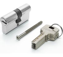 Цилиндровый механизм Pobedit ключ-ключ, серебро, 60 мм 8127061