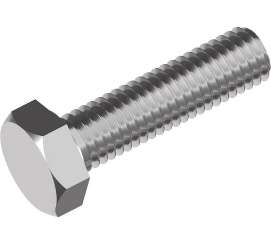 Болт STARFIX М6x10 мм, шестигр., цинк, кл.пр. 5.8, DIN 933, 20 кг SM-13463-20 1