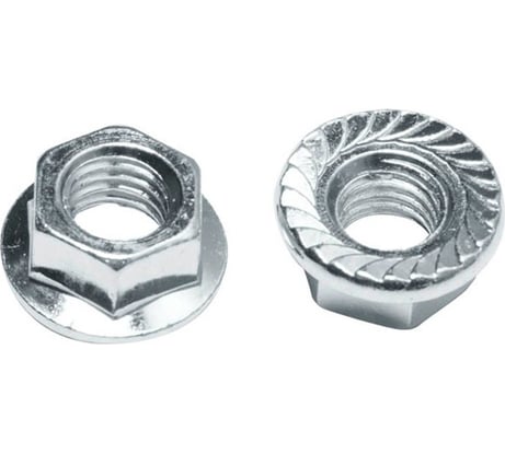 Гайка STARFIX М4, с фланцем, цинк, DIN 6923, 25 шт. в зип-локе SMZ1-66039-25