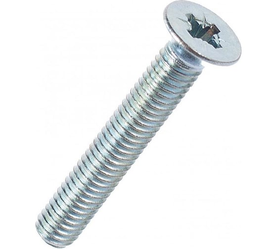 Винт STARFIX М6x80 мм, потай. головка, цинк, DIN 965, 1000 шт. в коробе SM-48886-1000 1