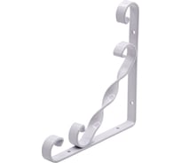 Уголок-кронштейн для полок РемоКолор декоративный, Орнамент, белый, 150x150 мм, 1 шт. 71-2-415