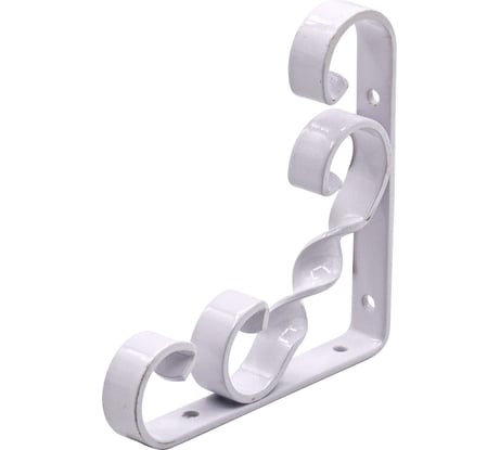 Уголок-кронштейн для полок РемоКолор декоративный, Орнамент, белый, 100x100 мм, 1 шт. 71-2-410