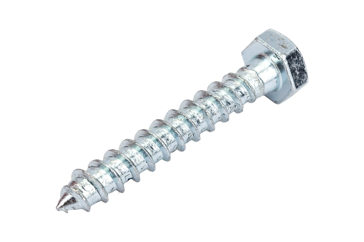 Сантехнический болт Стройбат DIN 571, 8x50 белый цинк 25 шт. 009261 ...
