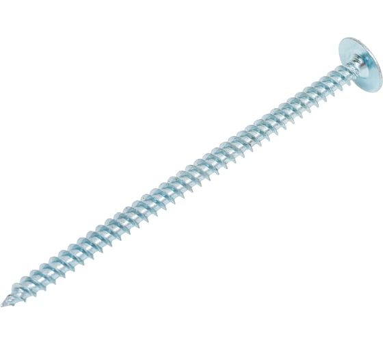 Саморез по металлу Саморезик 4,2х75 полусфера, с пресс-шайбой, оцинк., острый 200 шт DGVo-4,2/75-200