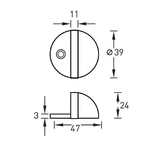 Дверной отбойник PIRUETTE DST-17 GRAPHITE 34601103