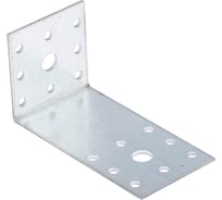 Угловая пластина Стройбат перф. 40х80х40х2,0 мм белый цинк 1 шт. 223060