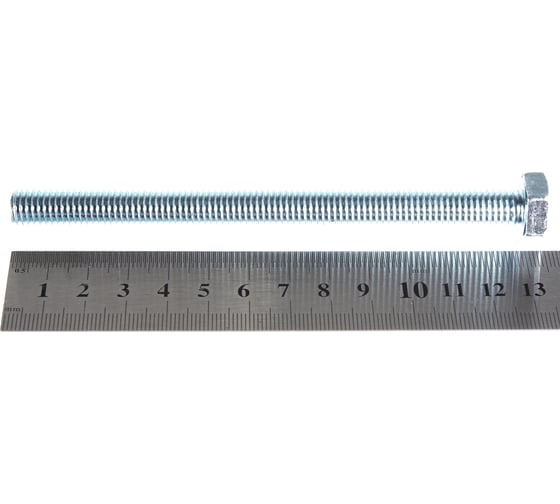Болт Саморезик М10х130 с ш/гр гол. оц. DIN 933 20 шт DIN933/5.8-10х130-20