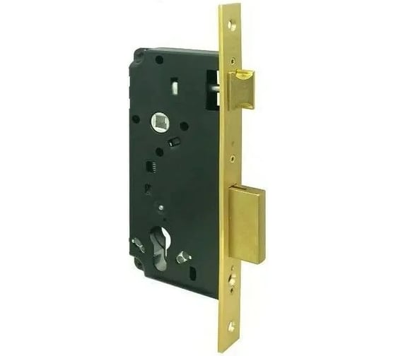 Замок врезной цилиндровый CISA 2 оборота, 1 плоский ригель, защелка 1.5C110.70.0 1