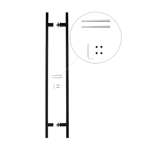 Ручки-скобы AVERS Square HC-0920-40*20/800-INOX-BLM 34412