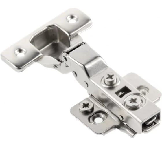 Петля GTV SILENTO PRO полунакладная клиповая без пружины, с ответной планкой H-0, с 3D регулировкой, без еврошурупа ZP-SLCA08-3DBEO 1
