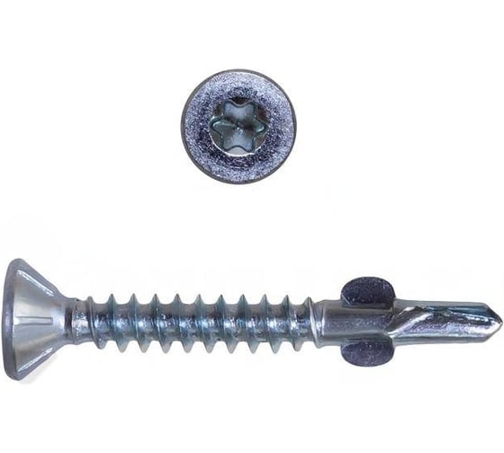 Саморезы конструкционные КРЕП-КОМП потай Torx, цинк с нарез. ушками на наконечнике 4.8x60 XIMTEX 200 шт. FLUG4860 1