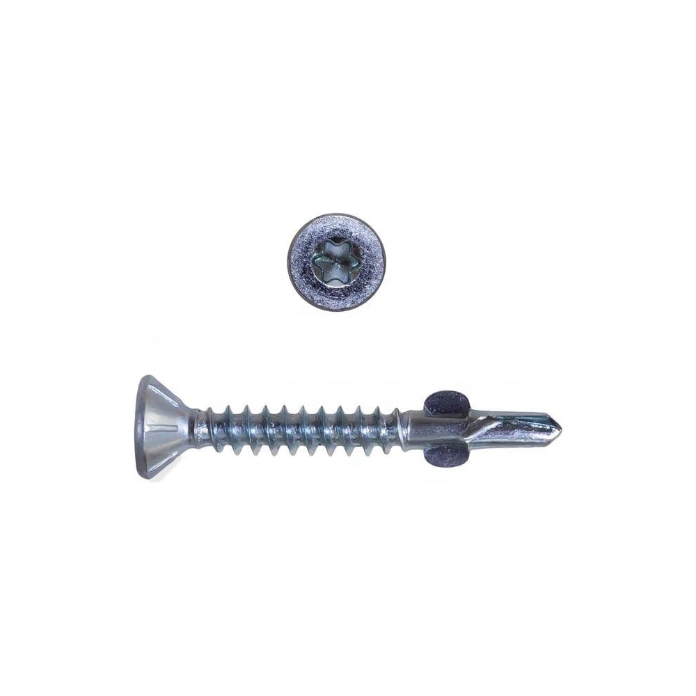 Саморезы конструкционные КРЕП-КОМП потай Torx, цинк с нарез. ушками на ...