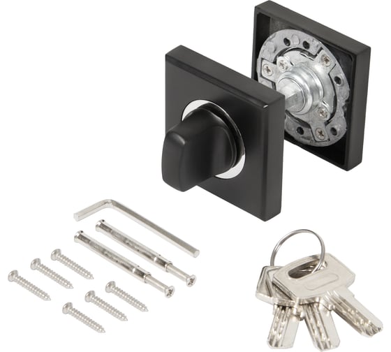 Ручка поворотная с фиксацией ключом AJAX BK6.FIX.JK BL-24 черный 49807