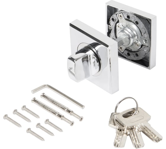Ручка поворотная с фиксацией ключом AJAX BK6.FIX.JK CP-8 хром 49805