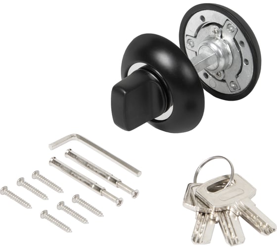 Ручка поворотная с фиксацией ключом AJAX BK6.FIX.JR BL-24 черный 49819