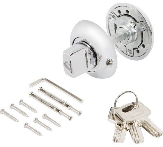 Ручка поворотная с фиксацией ключом AJAX BK6.FIX.JR CP-8 хром 49817